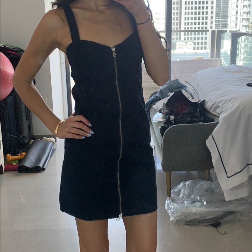 Marc jacobs zip up navy denim dress